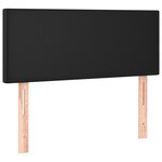vidaXL Sommier à lattes de lit avec matelas noir 120x190 cm similicuir