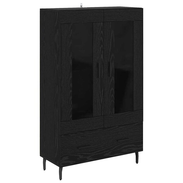 vidaXL Haut Armoire Chêne noir 69 5 x 31 x 115 cm Bois d'ingénierie