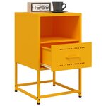 vidaXL Tables de chevet 2 Pièces jaune moutarde 36x39x60 5 cm acier