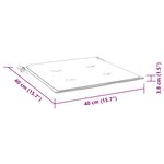 vidaXL Coussins de chaise lot de 4 motif de feuilles 40x40x4 cm tissu