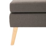 vidaXL Repose-pied Taupe Tissu