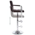 vidaXL Tabourets de bar lot de 2 marron similicuir