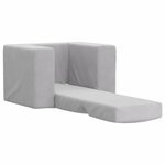 vidaXL Canapé-lit pour enfants Gris clair Peluche douce