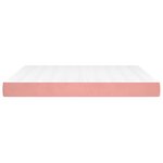 vidaXL Matelas de lit à ressorts ensachés rose 160x210x20 cm velours