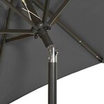vidaXL Parasol de jardin avec lumières LED anthracite aluminium