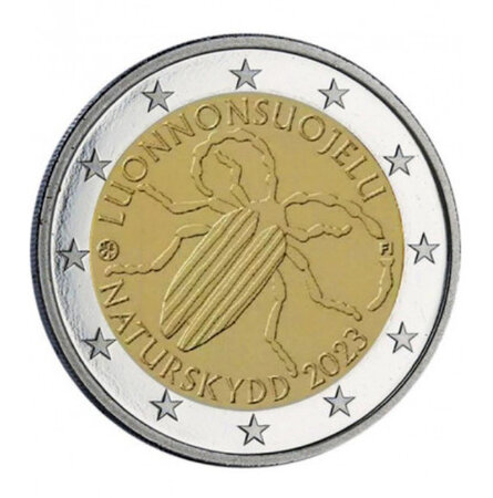 Monnaie 2 euros commémorative finlande 2023 - protection de la nature