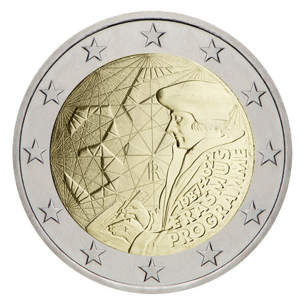 2 euros commémorative Italie Erasmus 2022.