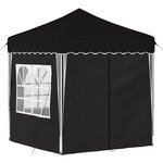 vidaXL Tente de fête pop-up 195 x 195 x 245 cm Noir Tissu Oxford