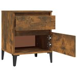 vidaXL Table de chevet Chêne fumé 40x35x50 cm
