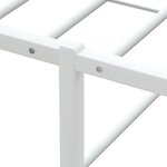 vidaXL Cadre de lit sans matelas blanc 90x200 cm métal