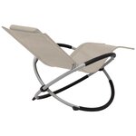 vidaXL Chaise longue géométrique d'extérieur Acier Crème