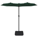 vidaXL Parasol à double tête avec LED vert 316x240 cm