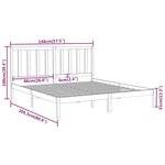 vidaXL Cadre de lit Blanc Bois massif 140x200 cm