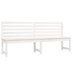 vidaXL Banc de jardin blanc 201 5 cm bois massif de pin