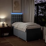 vidaXL Sommier à lattes de lit avec matelas gris clair 80x200 cm tissu