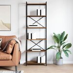 vidaXL Bibliothèque Chêne fumé 60 x 30 x 188 cm Bois d'ingénierie