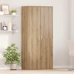 vidaXL Haut de Mobilier avec étagère chêne artisanal 80 x 39 x 178 cm