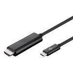 Cable adaptateur USB Type C Goobay vers HDMI 1,80m (Noir)
