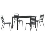 vidaXL Ensemble de salle à manger pour jardin 5 Pièces Anthracite