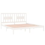 Vidaxl cadre de lit blanc bois de pin massif 200x200 cm