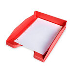 Q-connect corbeille à courrier empilable - PP documents - A4+ - Rouge