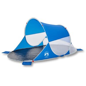 vidaXL Tente de plage 2 personnes bleu azuré escamotable imperméable