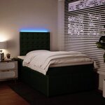 vidaXL Sommier à lattes de lit avec matelas vert foncé 120x190 cm