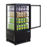 Vitrine réfrigérée de comptoir noire - 68 litres - polar - r600a - acier inoxydable68 428x386x885mm