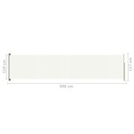 vidaXL Auvent latéral rétractable de patio 117x500 cm Crème