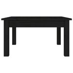 vidaXL Table basse Noir 55x55x30 cm Bois massif de pin