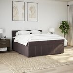 vidaXL Sommier à lattes de lit avec matelas Marron foncé 200x200 cm