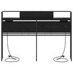 vidaXL Tête de lit de rangement Chêne noir 160 cm Bois d'ingénierie