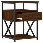 vidaXL Tables de chevet 2Pièces chêne marron 40x42x55cm bois d'ingénierie