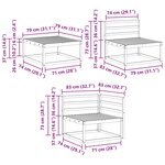 vidaXL Ensemble de canapés d'extérieur 6 Pièces Blanc et crème