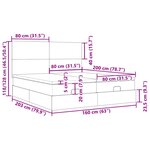 VidaXL Cadre de lit ottoman avec matelas noir 160x200 cm tissu