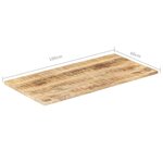 vidaXL Dessus de table bois de manguier solide 25-27 mm 100x60 cm