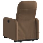 vidaXL Fauteuil de massage inclinable Marron Tissu