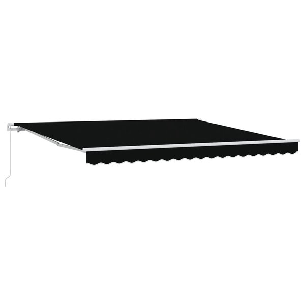 Auvent manuel rétractable vidaXL Noir 400x350 cm