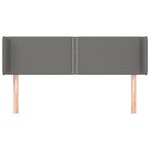 vidaXL Tête de lit avec oreilles Gris foncé 147x16x78/88 cm Tissu