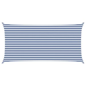 vidaXL Voile d'ombre Bleu et Blanc 6 x 3 m 100   polyester Oxford