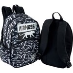 AIRNESS Sac a Dos Borne 3 Compartiments en 1 Noir/Blanc Enfant