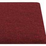 vidaXL Panneaux muraux 12 Pièces Rouge bordeaux 90x15 cm Tissu 1 62 m²