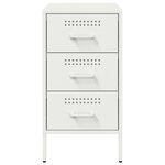 vidaXL Tables de chevet 2 Pièces blanc 36x39x68 cm acier laminé à froid