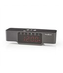 Radio Réveil Digital FM Bluetooth avec charge induction CLAR007BK - Nedis