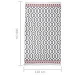 vidaXL Tapis Gris 120x180 cm Coton