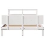 vidaXL Cadre de lit avec tête de lit sans matelas blanc 160x200 cm