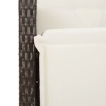 vidaXL Ensemble de bistro de jardin 9 Pièces coussins marron poly rotin