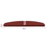 vidaXL Tapis d'escalier auto-adhésifs 15 Pièces Rouge 80 x 28 x 3 5 cm