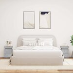 vidaXL Tables de chevet avec lumières LED 2 Pièces gris béton 35x39x55 cm