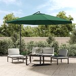 vidaXL Parasol de jardin en porte-à-faux 3 5 m vert